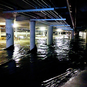Linq parking garage flood
