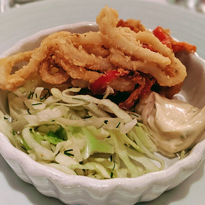 Calamari with cabbage slaw