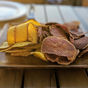 Taro and plantain chips
