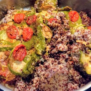 Homemade quinoa and vegetables