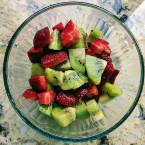 Strawberries and kiwifruit