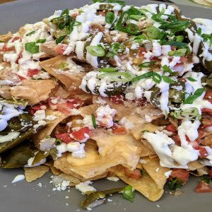 Peppers on nachos
