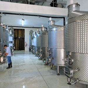 Stainless steel fermentation vessels