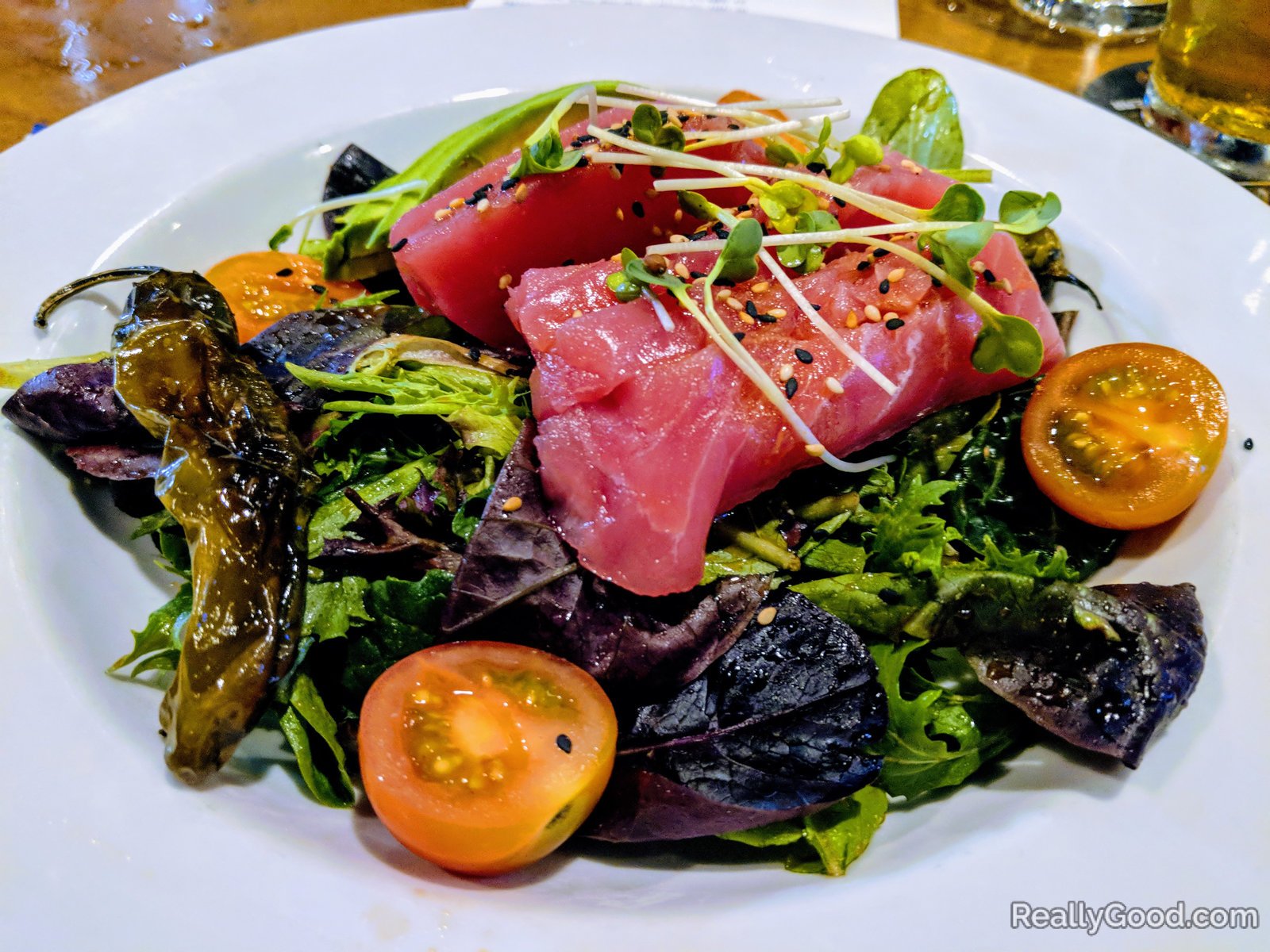 Ahi tuna poke salad