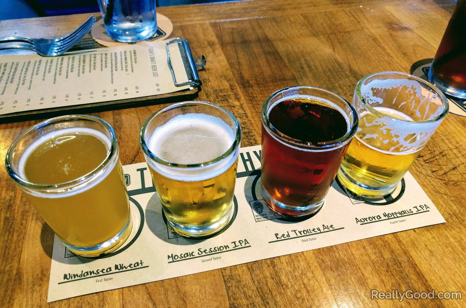 Beer tasting at Karl Strauss in Carlsbad