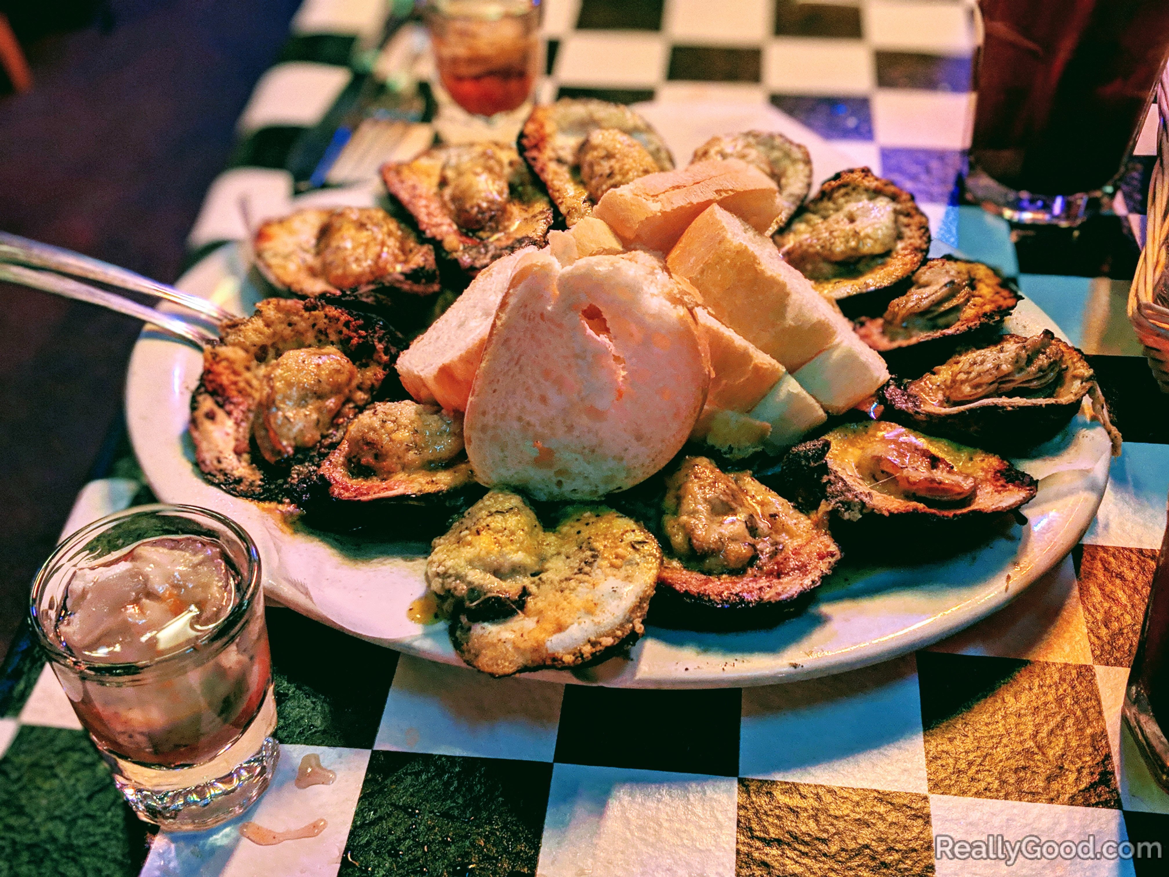Chargrilled oysters