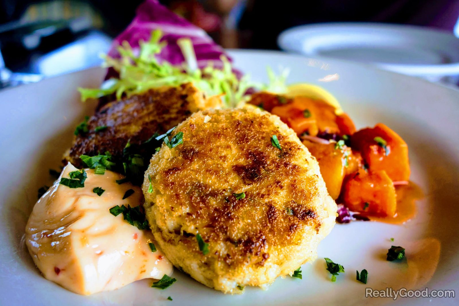 Crab cakes at Fish Hopper in Monterey, California