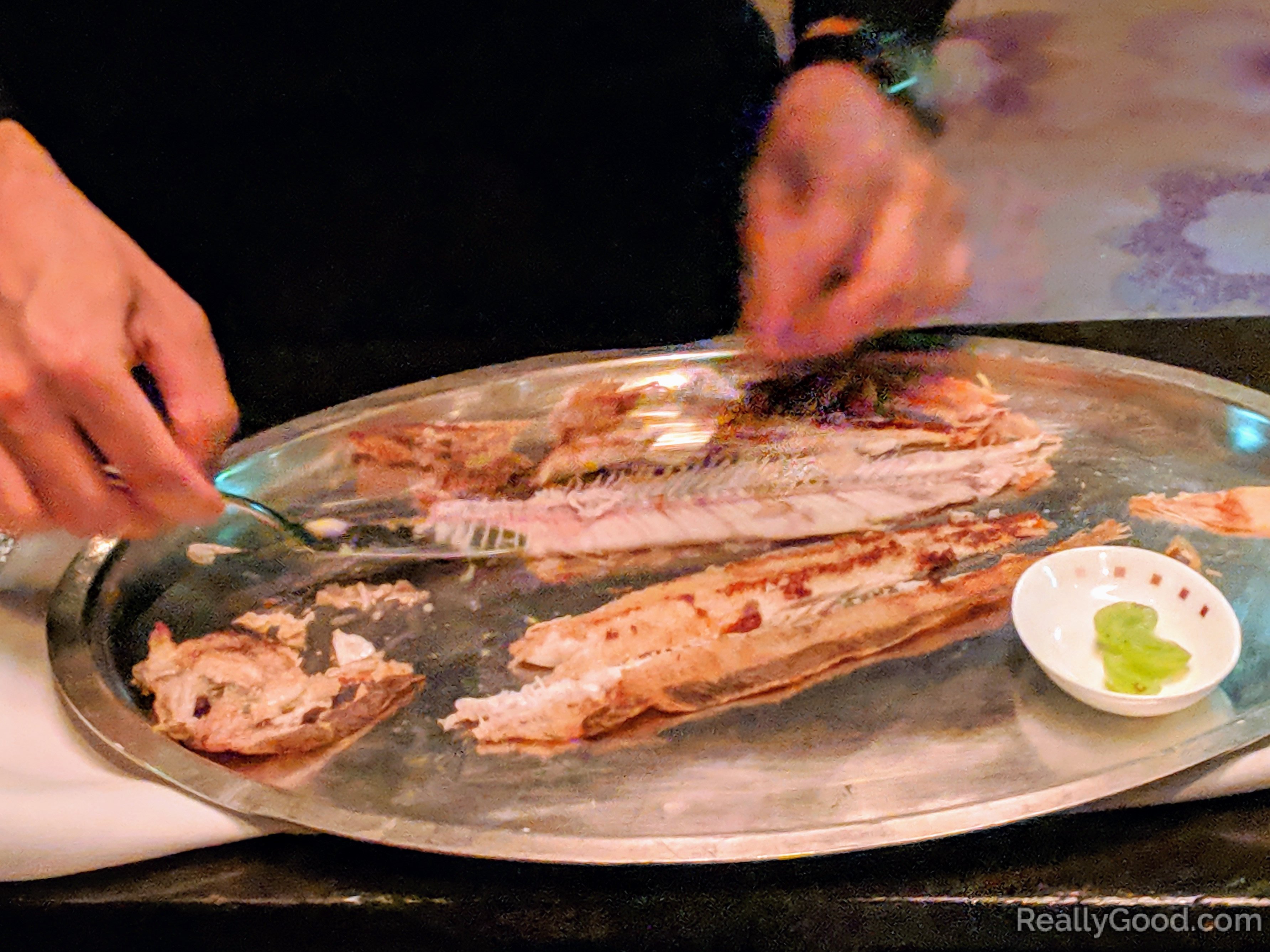 Dover sole deboning