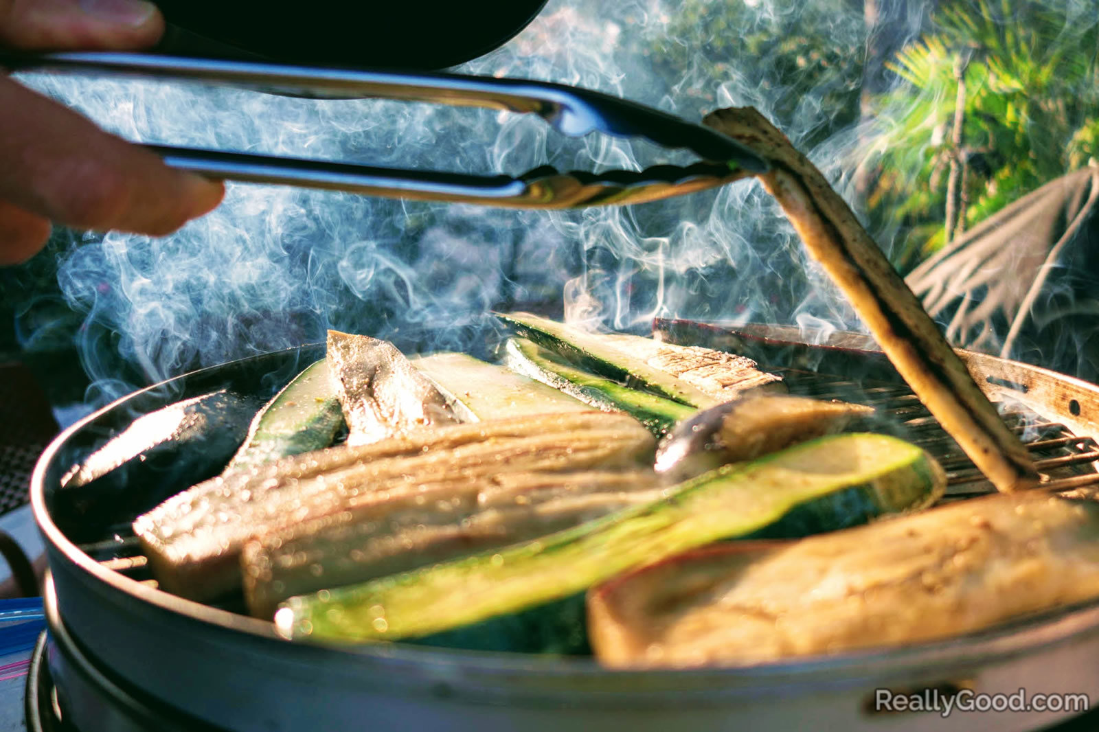 Grilling vegetables