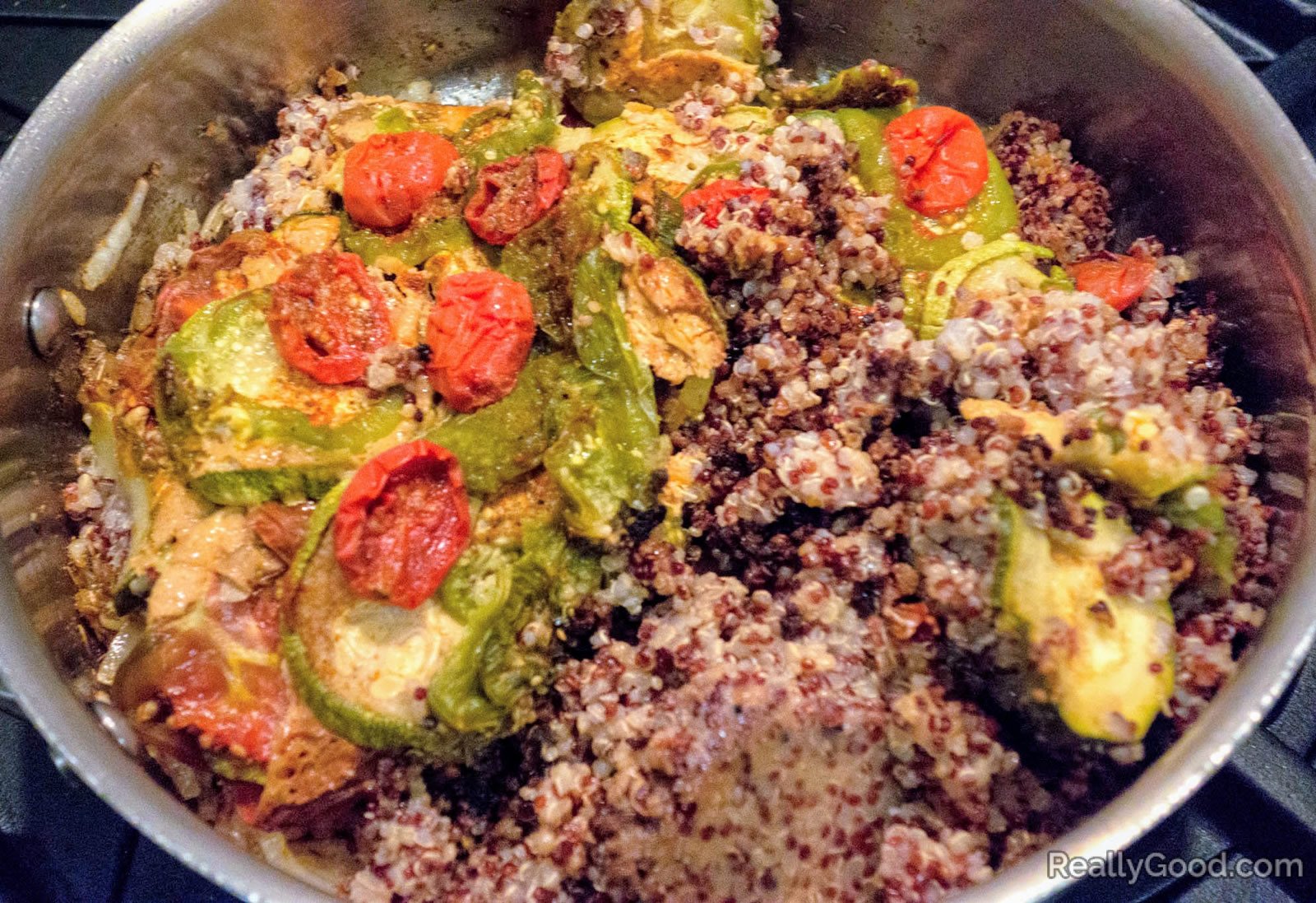 Homemade quinoa and vegetables
