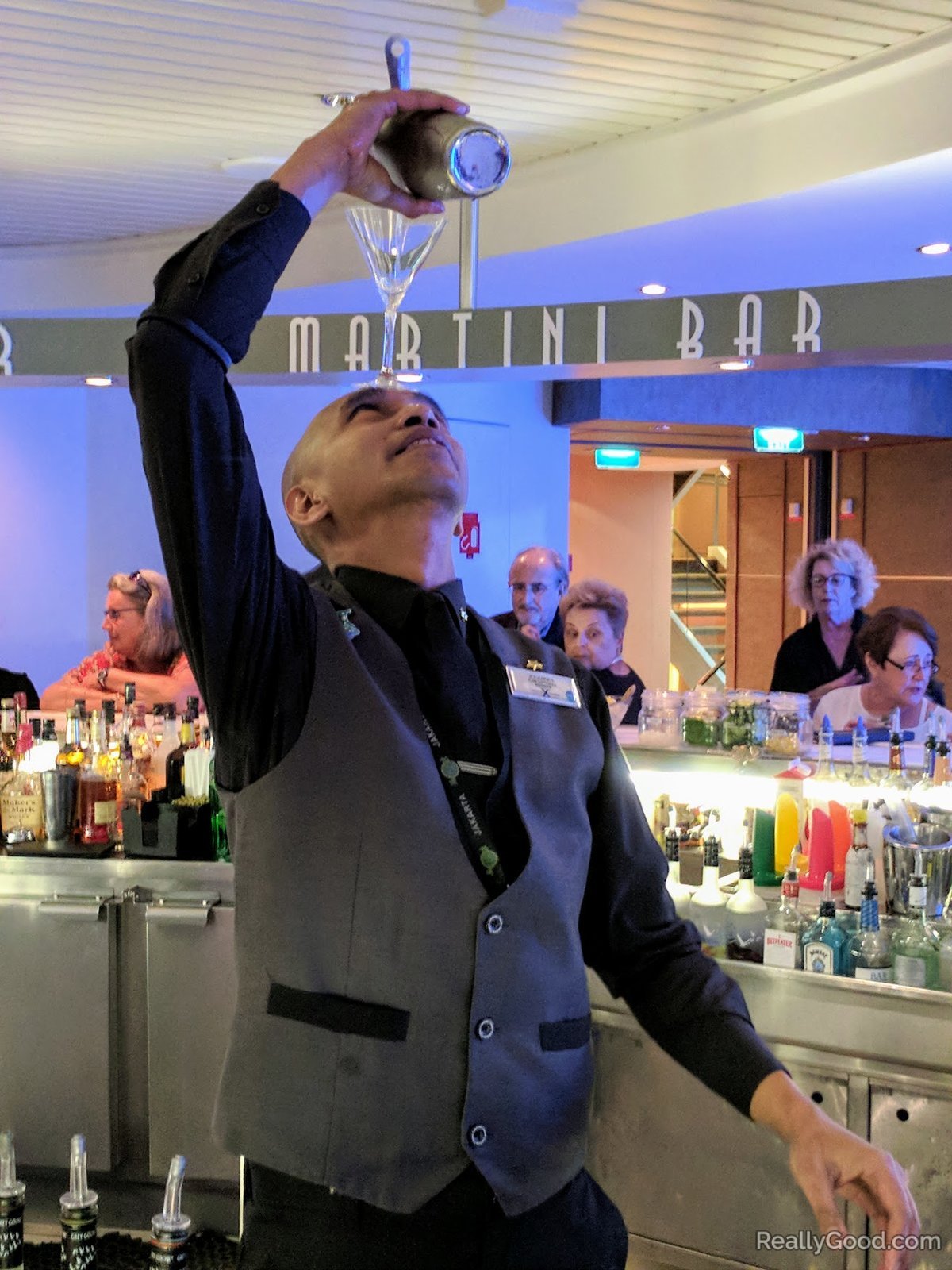 Martini bar on a cruise