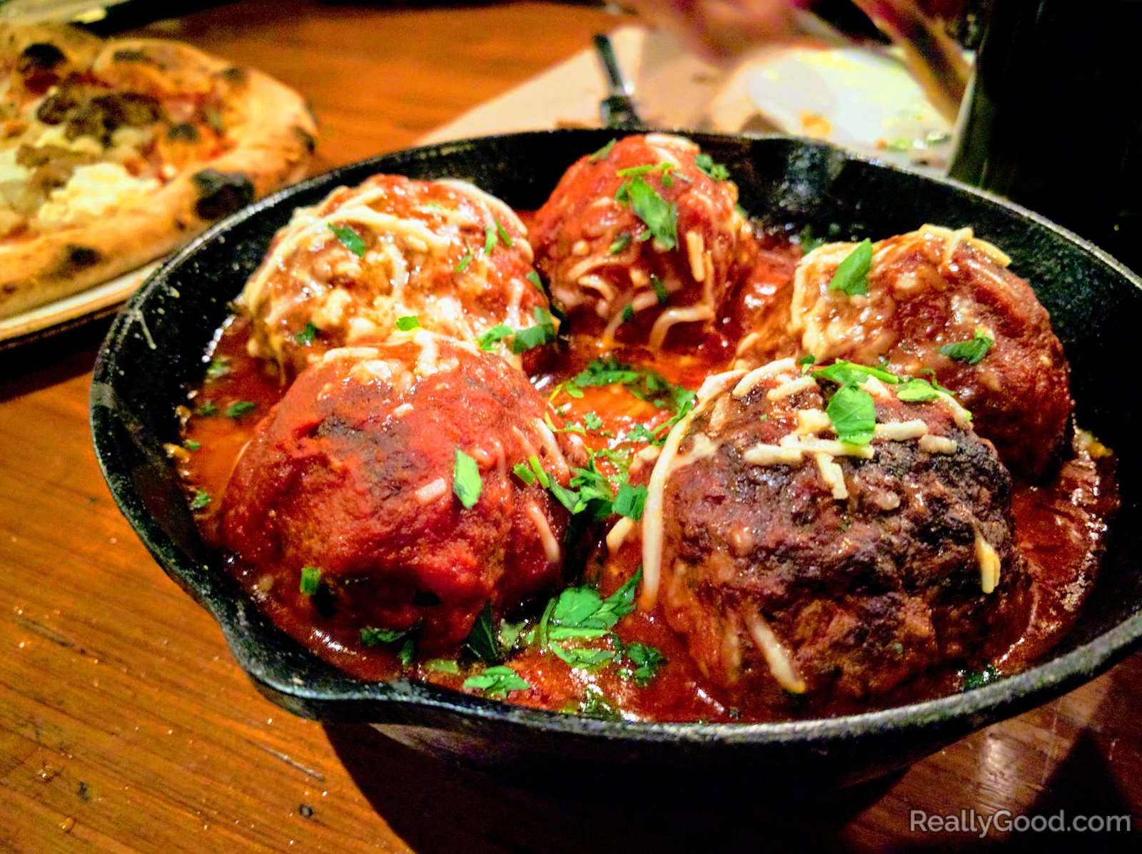 Meatballs at Brick restaurant