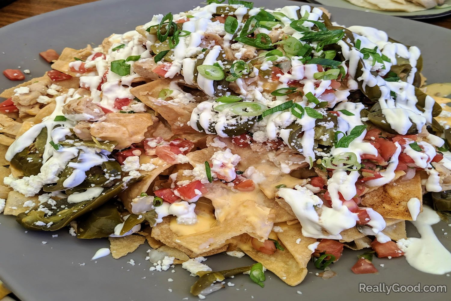 Peppers on nachos