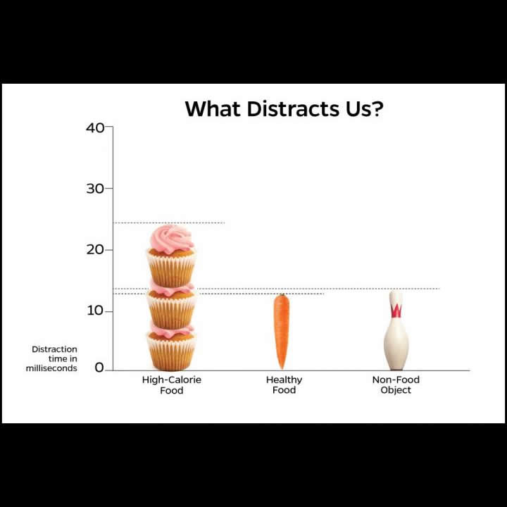 Junk food distracts