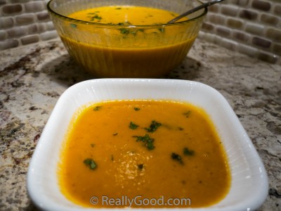 Tomato soup fresh and creamy using a pressure cooker